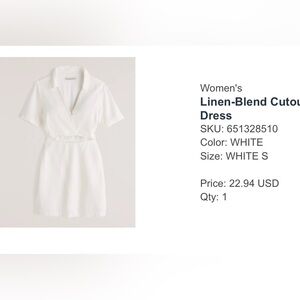 A&F White Linen Dress